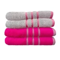 Kép 1/2 - EXCLUSIVE DÍSZDOBOZOS TÖRÖLKÖZŐ SZETT - SZÜRKE/PINK