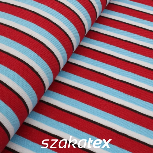 Csíkos elasztikus egyfalas pamut